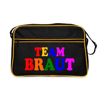 Team braut - Retro Tasche - Schwarz/Gold - Vorne