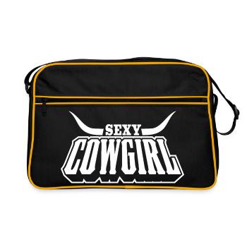 Sexy Western Rider – Texas, Rodeo & Style - Retro Bag - black/gold - Front