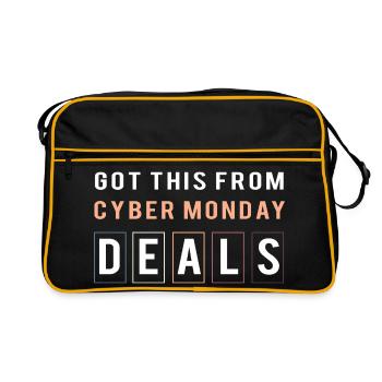 Cyber Monday shopping spree - Retro Bag - black/gold - Front
