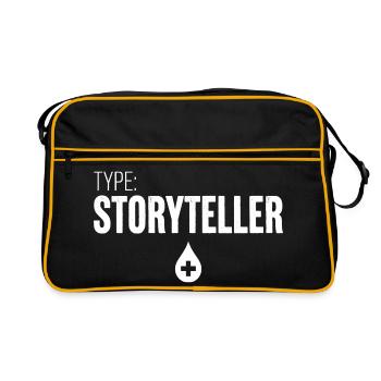 Storyteller Writer Journalist Blogger Writing - Retro Bag - black/gold - Front