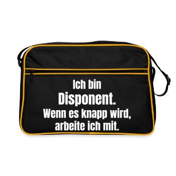 Dispatcher dit : La logistique opérationnelle devient serrée - Sac Retro - noir/or - Devant