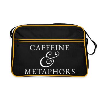 Métaphores de la caféine Poetcore Écrivain Bookish - Sac Retro - noir/or - Devant
