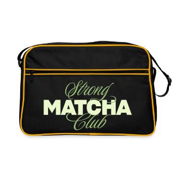 Strong Matcha Club - Sac Retro - noir/or - Devant