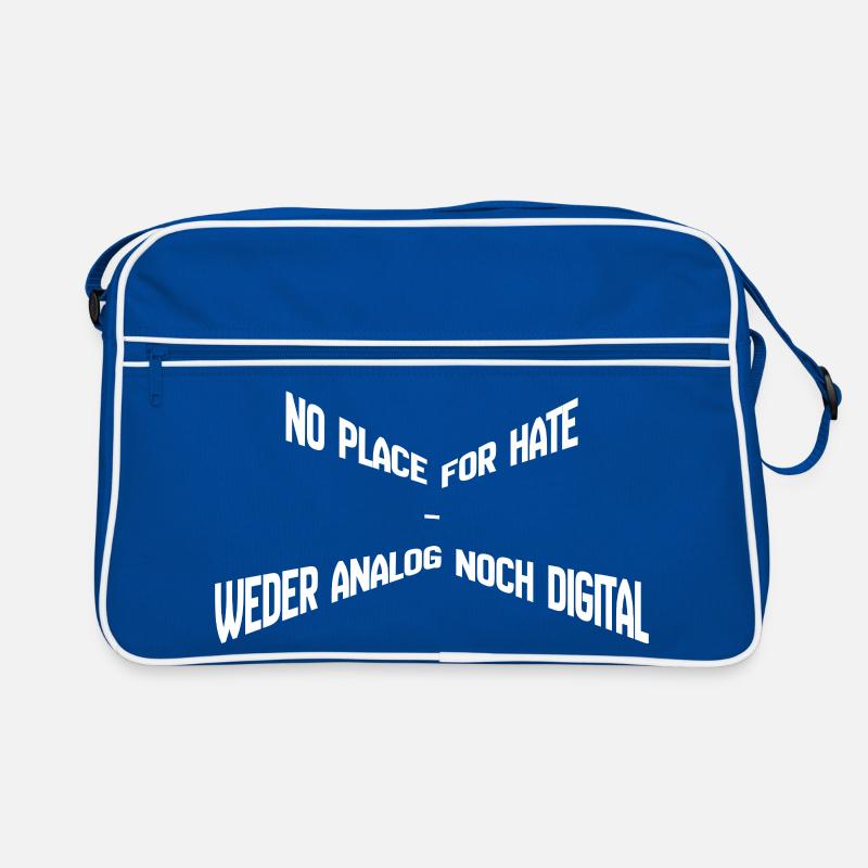 No Place for Hate – Weder Analog noch Digital Stat Retro Tasche