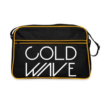 Cold Wave Minimalist Typography - Retro Bag - black/gold - Front