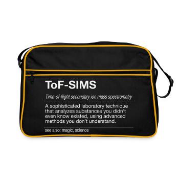 ToF-SIMS Ion Mass Spectrometry - Retro Bag - black/gold - Front
