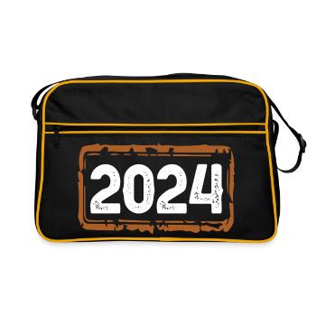 Année 2024 - Sac Retro - noir/or - Devant
