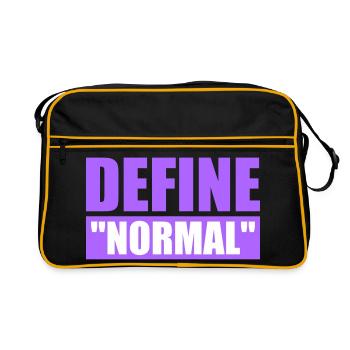 Définir le graphique sarcastique drôle normal - Sac Retro - noir/or - Devant