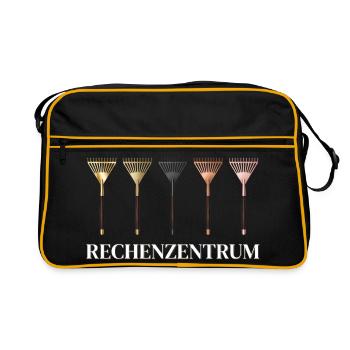 Rechenzentrum Gärtner Garten Gartenarbeit - Retro Tasche - Schwarz/Gold - Vorne