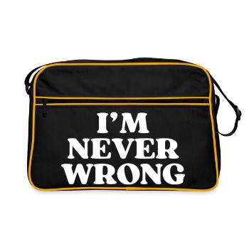 Je ne me trompe jamais - Drôle de phrase - Sac Retro - noir/or - Devant