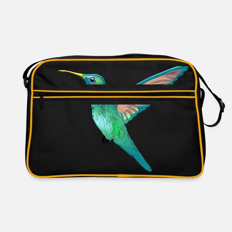 Colibri le plus petit oiseau du monde Bee Nutar Elf - Sac Retro - noir/or
