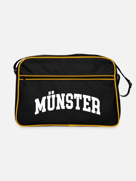 Grunge Monster Schriftzug - Retro Tasche - Schwarz/Gold
