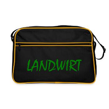 Landwirt - Retro Tasche - Schwarz/Gold - Vorne