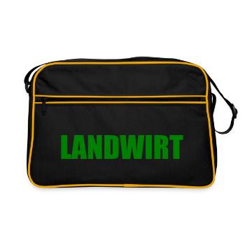 Landwirt - Retro Tasche - Schwarz/Gold - Vorne