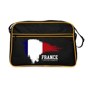 France Flag Brush Pride - Retro Bag - black/gold - Front