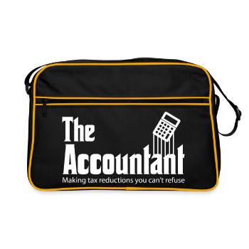 Accountant Funny CPA Gift Accountant Humor Spoof - Retro Bag - black/gold - Front