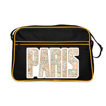 Carte de la ville de Paris - Sac Retro - noir/or - Devant