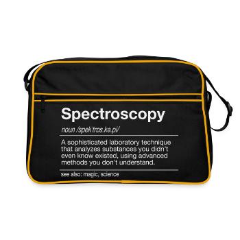 Spectroscopy FTIR UV/VIS Raman Analysis Spectrum - Retro Bag - black/gold - Front