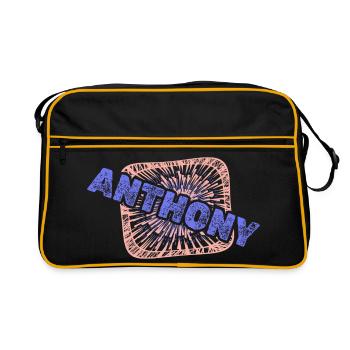 Anthony - Retro Bag - black/gold - Front