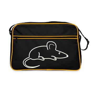 mouse animal - Retro Bag - black/gold - Front