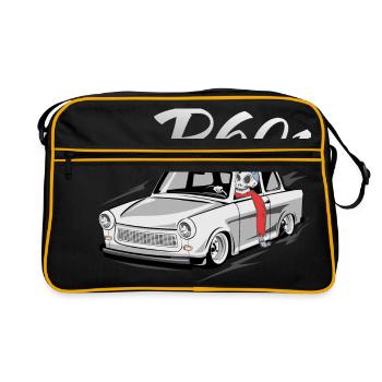  601- Zweitaktfahrer - Retro Tasche - Schwarz/Gold - Vorne