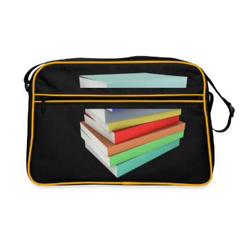 Stack of books - Retro Bag - black/gold - Front