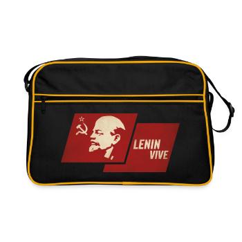 Lenin Lives Flag - Retro Bag - black/gold - Front