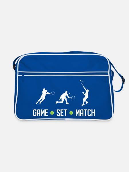 Tennis - Game Set Match - Retro Bag - blue/white - Front