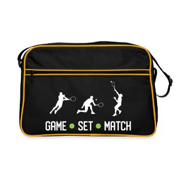 Tennis - Match de jeu - Sac Retro - noir/or - Devant