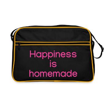 Le bonheur est fait maison Rose - Sac Retro - noir/or - Devant