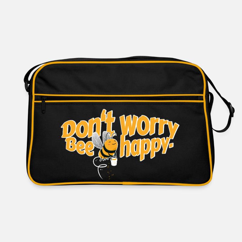 Don't worry Bee happy Retro Tasche