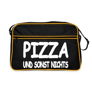Pizza - Retro Tasche - Schwarz/Gold - Vorne