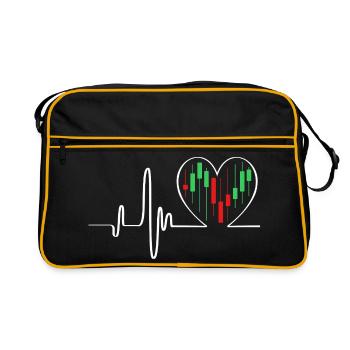 Trading Finance Stocks Money Bitcoin Capital - Retro Bag - black/gold - Front