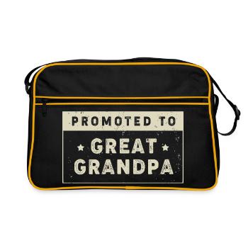 Papy Grand-père Petit-enfant Papy - Sac Retro - noir/or - Devant
