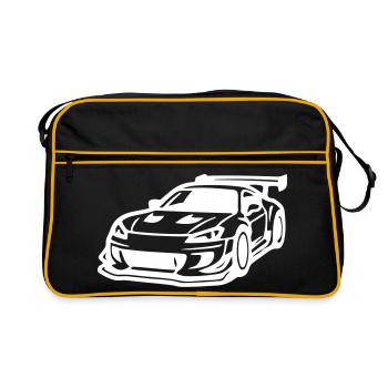 Car Sports Car Car Racing - Retro Bag - black/gold - Front