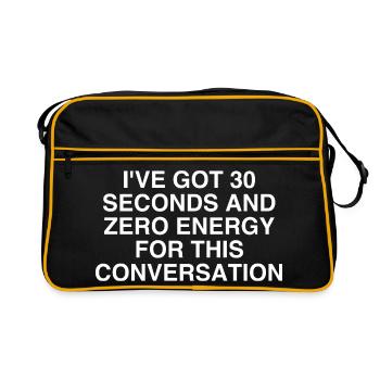 Zero Energy for This Conversation - Retro Bag - black/gold - Front