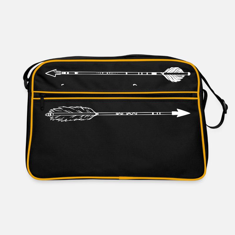 Follow Your Dreams - Pfeile Weiß Retro Tasche