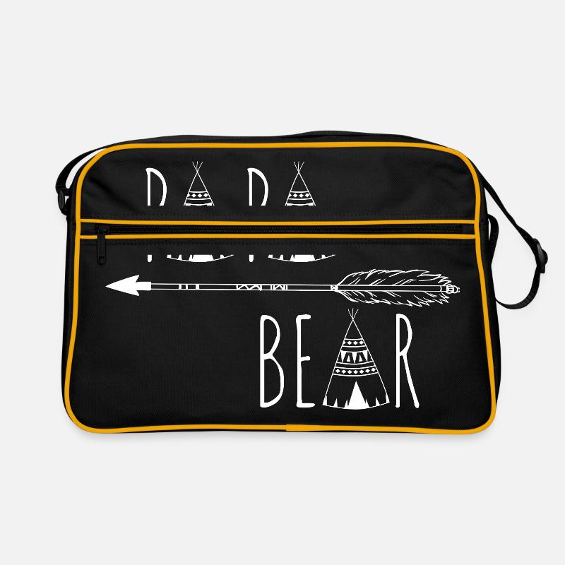 Papa Bear - Retro Tasche - Schwarz/Gold