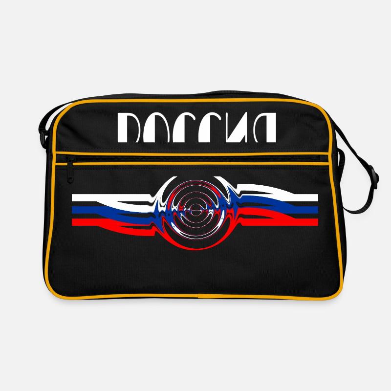 Couleurs nationales de la Russie - Sac Retro - noir/or