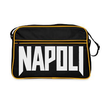 Napoli - Naples lettering white - Retro Bag - black/gold - Front