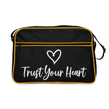 TRUST YOUR HEART Statement - Retro Bag - black/gold - Front