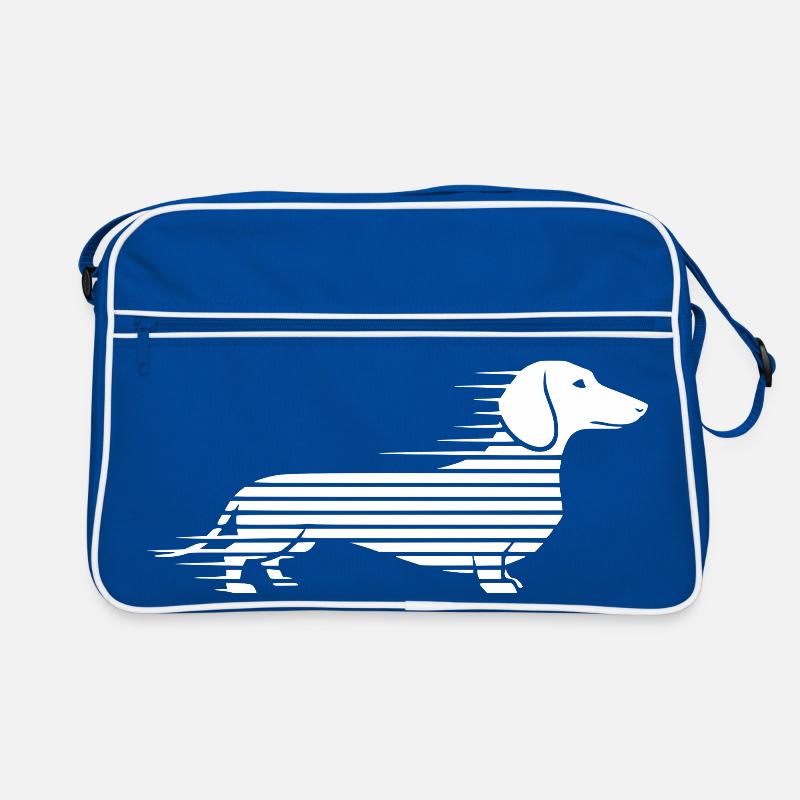 Teckel rayé en course Sac Retro