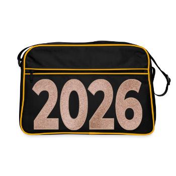 Year 2026 - Retro Bag - black/gold - Front