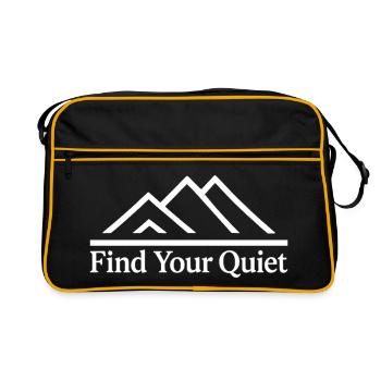 Find Your Quiet Mountains Nature Relaxation - Retro Bag - black/gold - Front