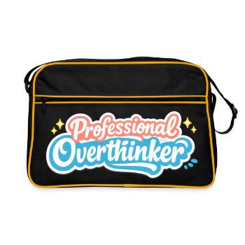 PROFESSIONAL OVERTHINKER VINTAGE - Retro Bag - black/gold - Front