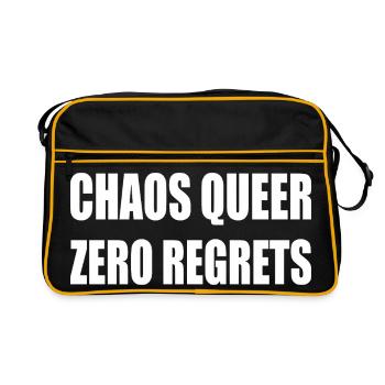Chaos Queer Zero Regrets - Retro Bag - black/gold - Front