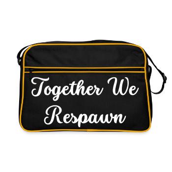 Together We Respawn - Retro Tasche - Schwarz/Gold - Vorne