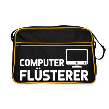 Pixel Computer Nebula Pattern - Retro Bag - black/gold - Front