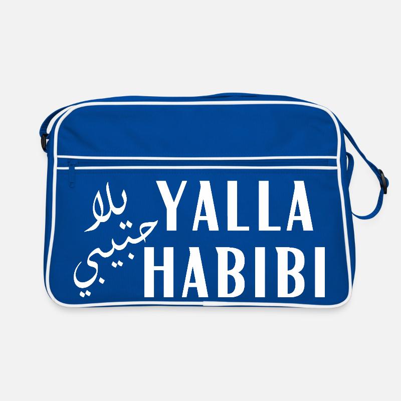 Yalla Habib Bold Arabic Typography Retro Bag
