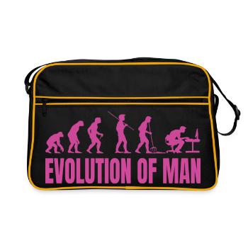 Evolution of Man Programmer Computer Science pink - Retro Bag - black/gold - Front